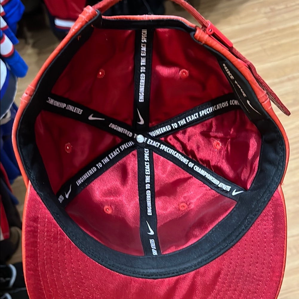 Rare Nike Kobe Red Hat Python Leather Adjustable … - image 2